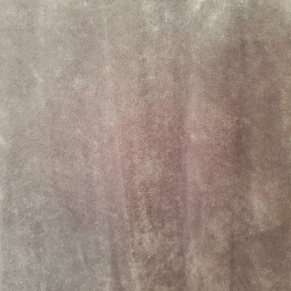 Spring & Mercer Gray Velvet Tie Lace up front Pullover Sweater Size Medium - Picture 4 of 5